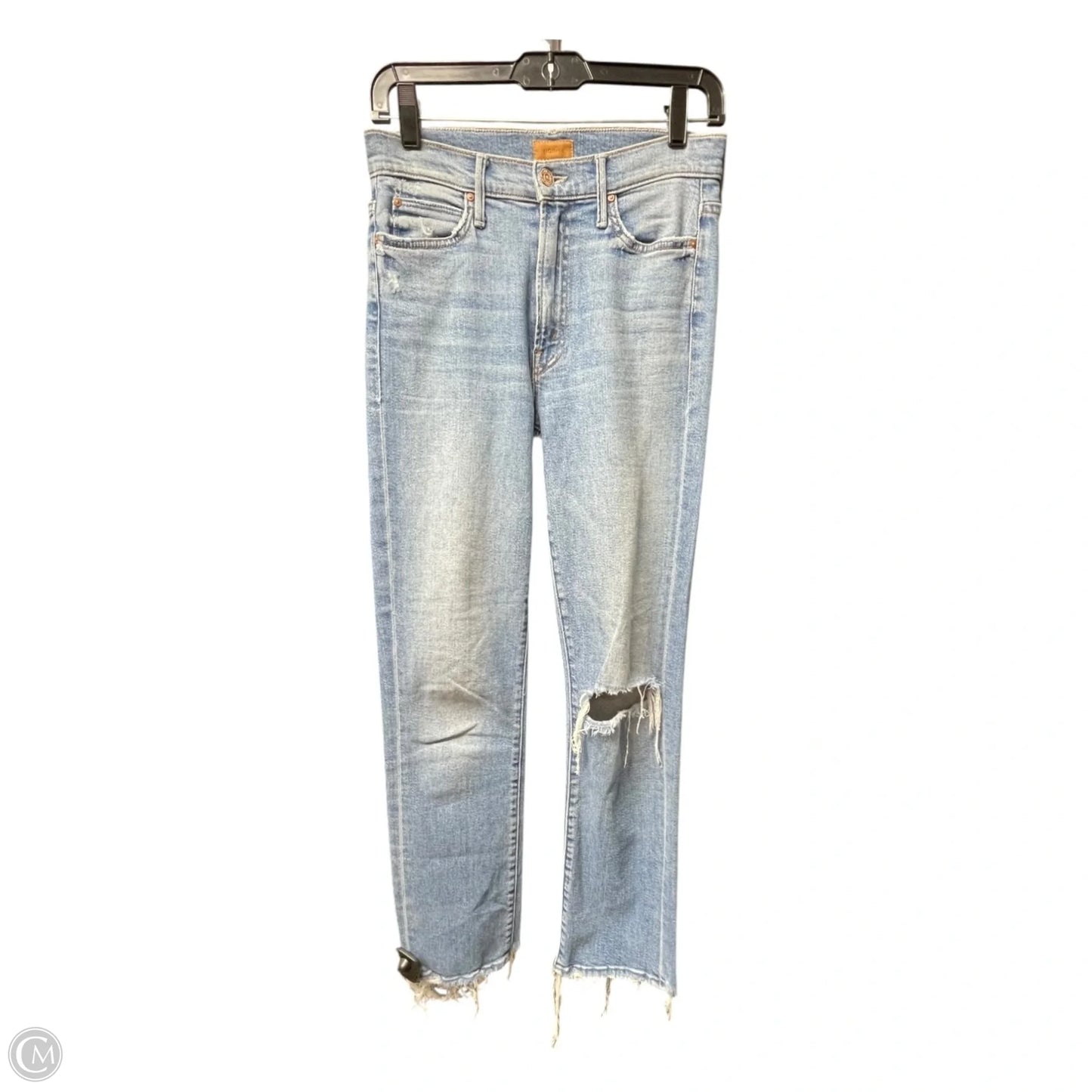 Jeans Straight By Mother Jeans In Blue Denim, Size: 2