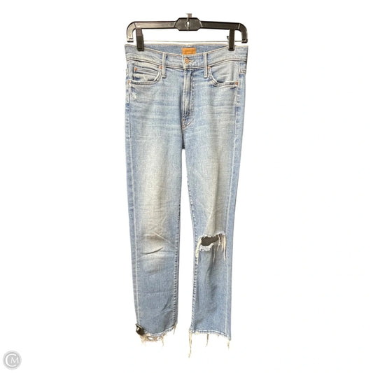 Jeans Straight By Mother Jeans In Blue Denim, Size: 2