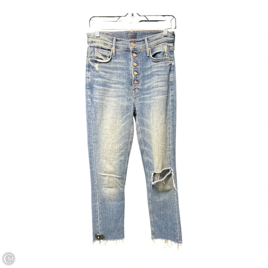 Jeans Straight By Mother Jeans In Blue Denim, Size: 2