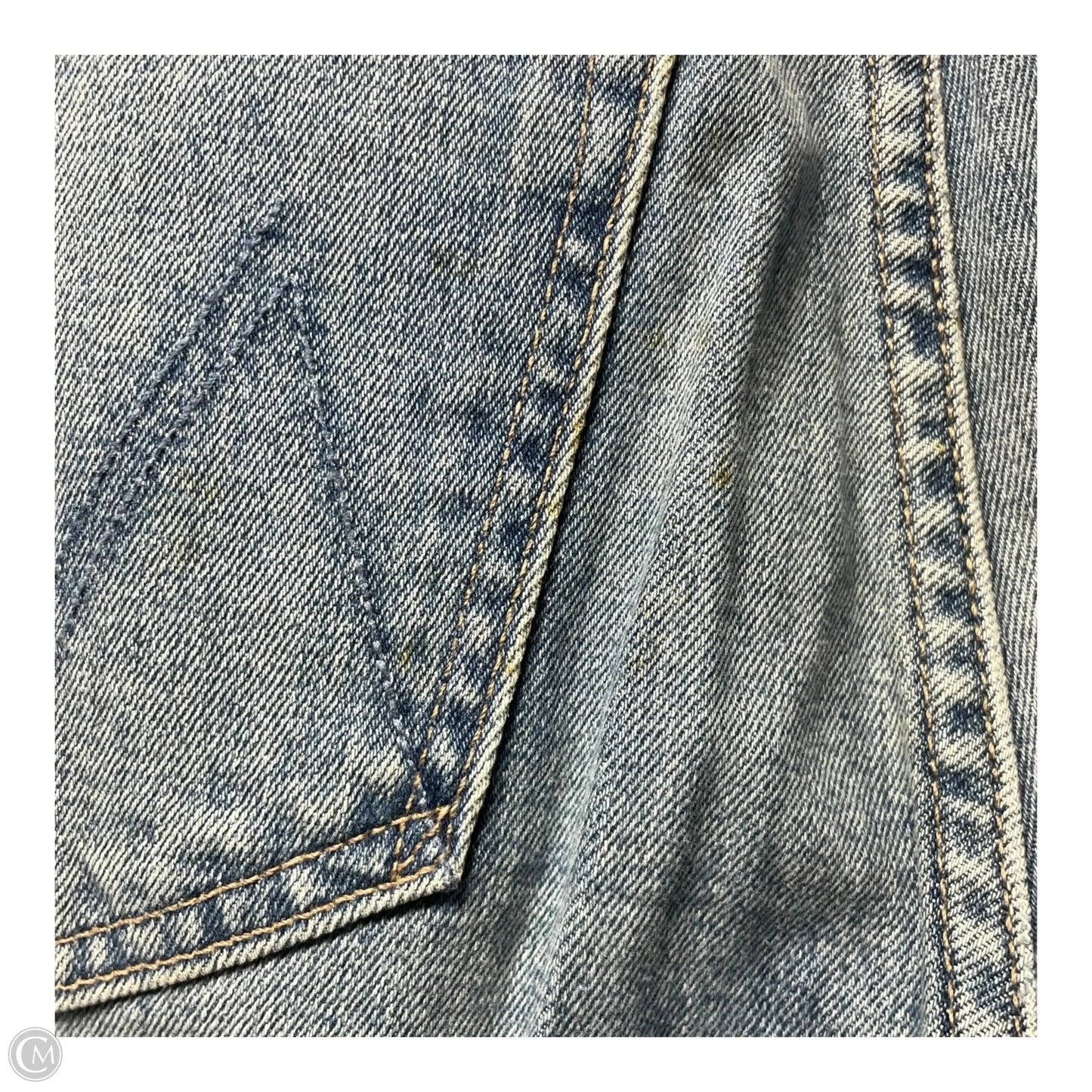 Jeans Straight By Mother Jeans In Blue Denim, Size: 2