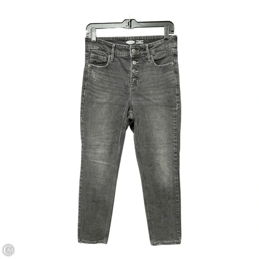 Jeans Straight By Old Navy In Black Denim, Size: 6