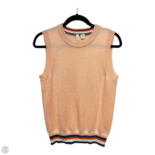 Vest Sweater By Moth In Orange, Size: S
