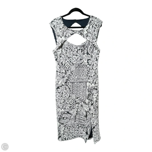 Dress Party Midi By Anthropologie In Black & White, Size: M