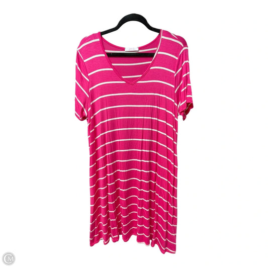 Dress Casual Short By JESS LEA In Pink & White, Size: Xl