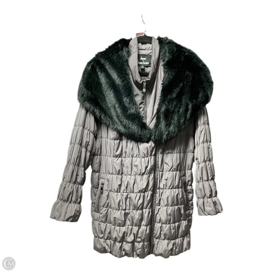 Coat Puffer & Quilted By Dennis Basso Qvc In Grey, Size: 2x