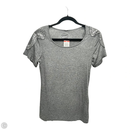 Top Short Sleeve By Inc In Grey, Size: Xs