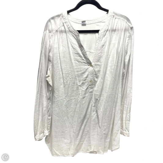 Top Long Sleeve By Old Navy In White, Size: Xxl