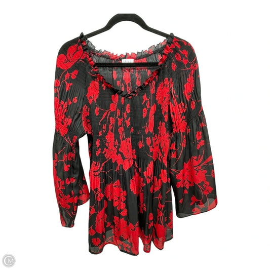 Blouse 3/4 Sleeve By Spense In Floral Print, Size: Xl