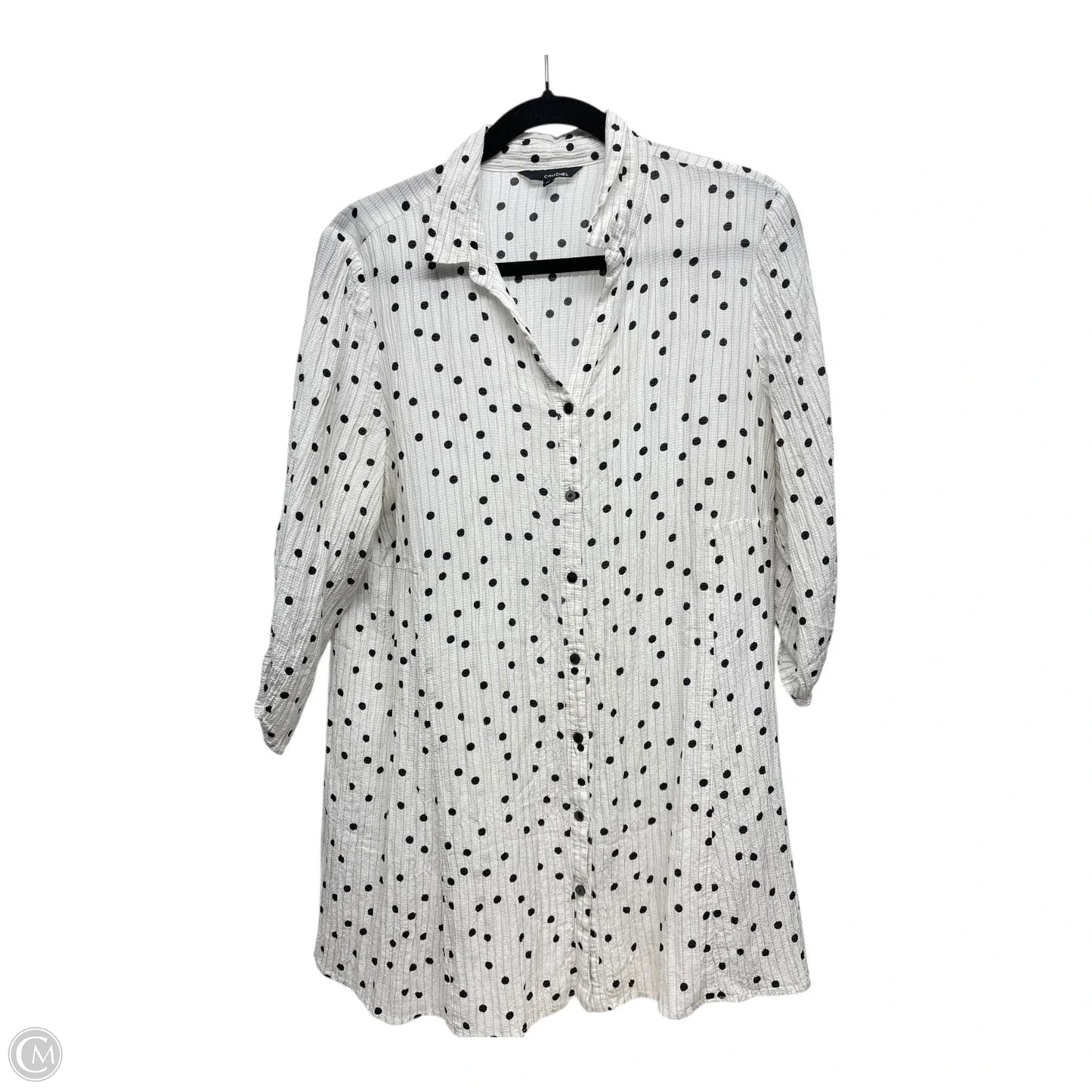 Top Long Sleeve By COUCHEL In Polkadot Pattern, Size: M