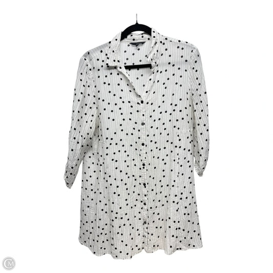Top Long Sleeve By COUCHEL In Polkadot Pattern, Size: M