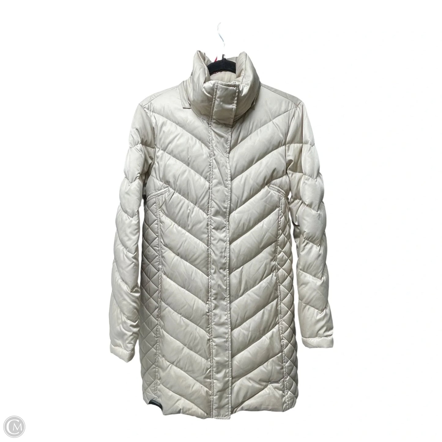 Coat Puffer & Quilted By Kenneth Cole Reaction In Beige, Size: M