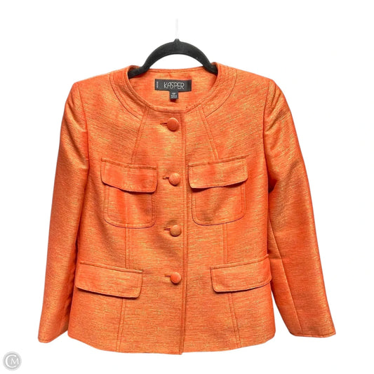 Blazer By Kasper In Orange, Size: 4p