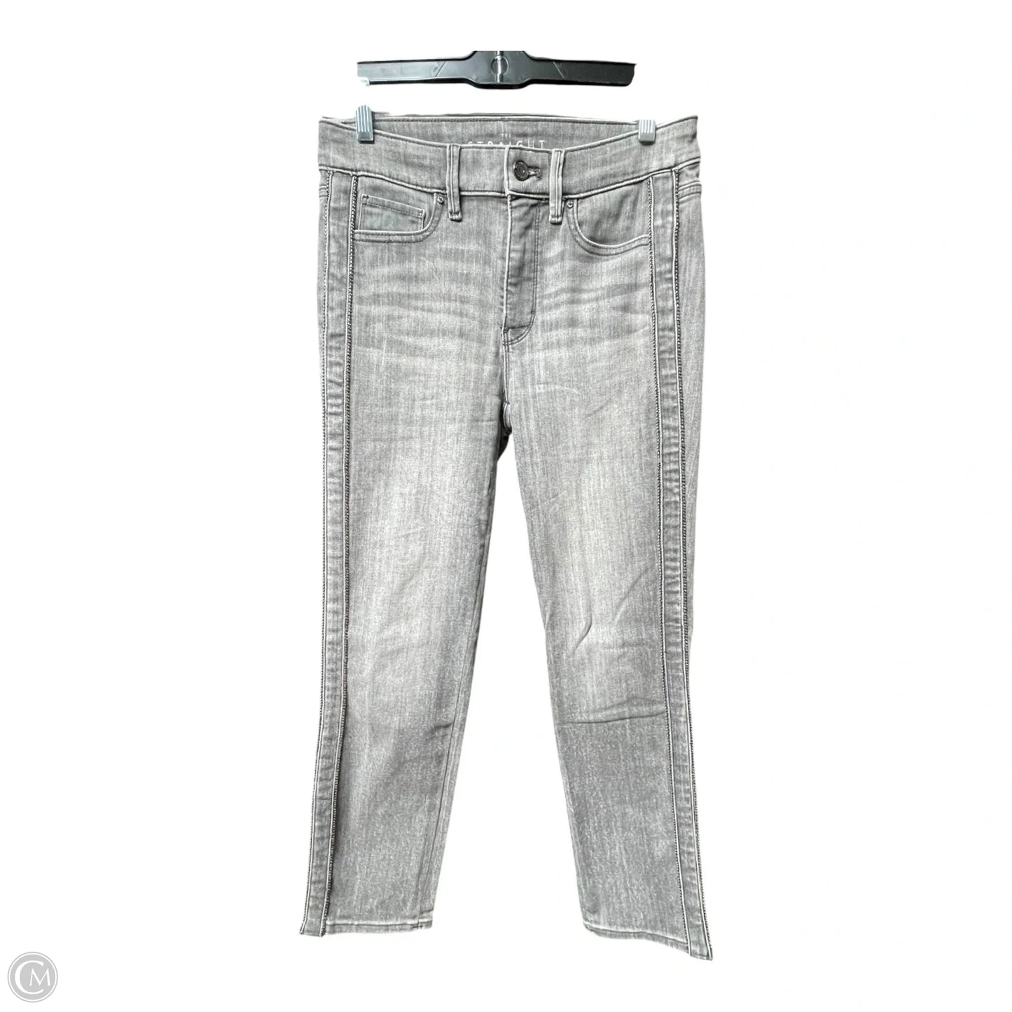 Jeans Straight By White House Black Market In Grey Denim, Size: 4
