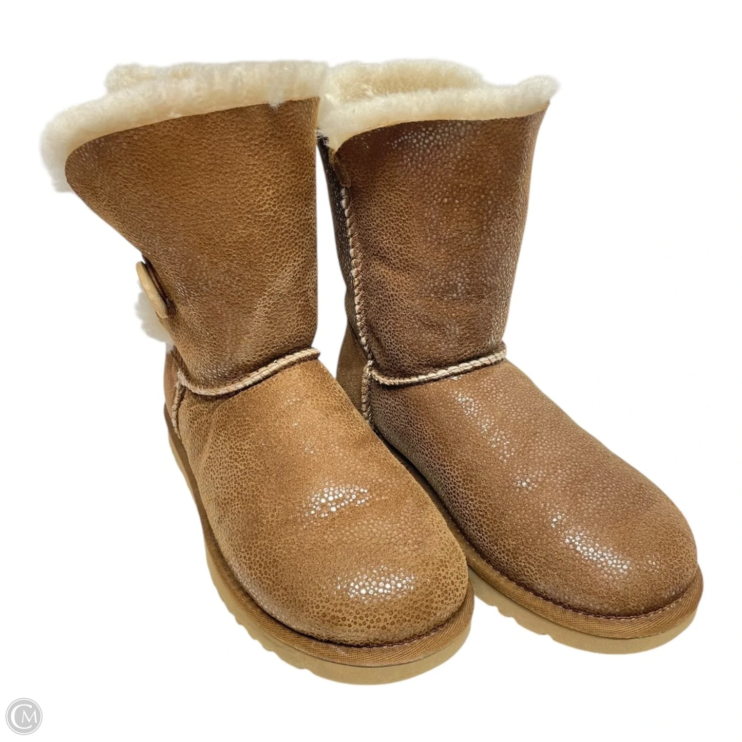 Boots Designer By Ugg In Brown, Size: 6