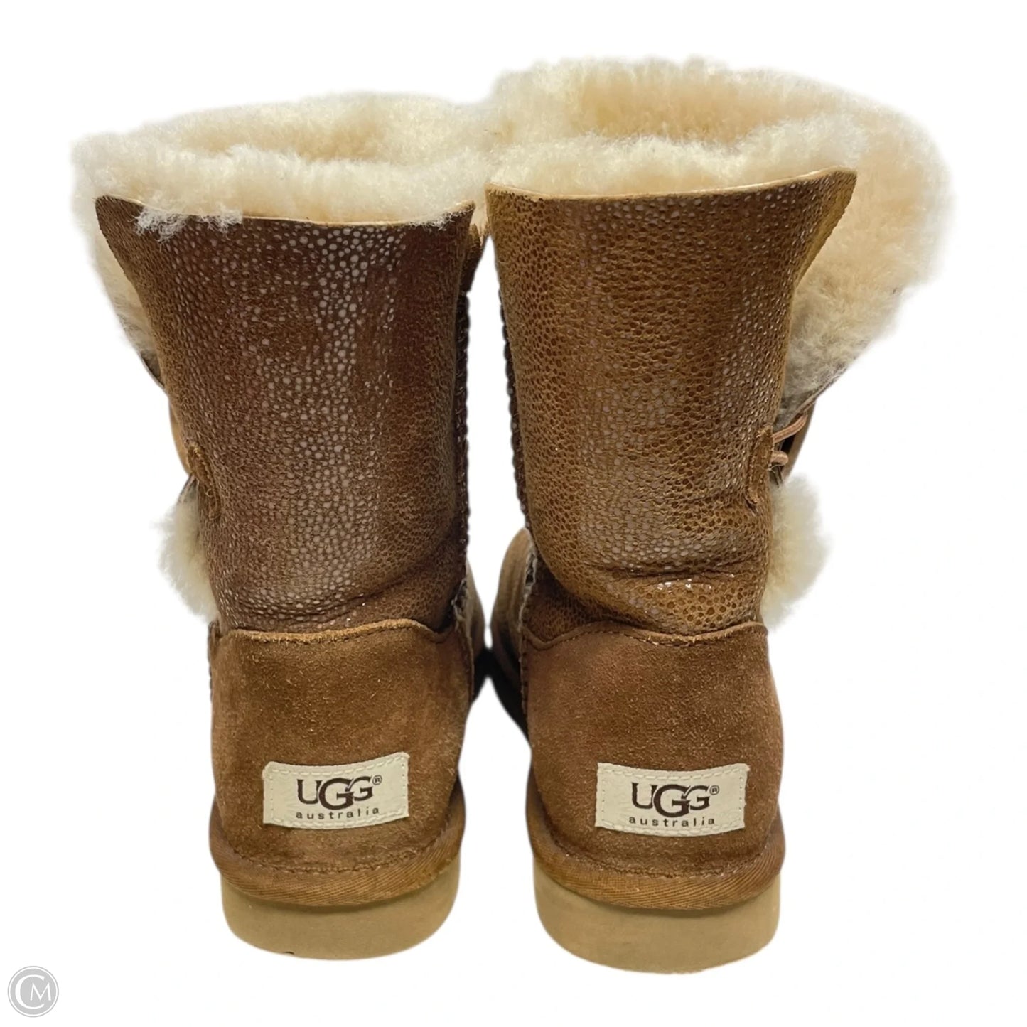 Boots Designer By Ugg In Brown, Size: 6