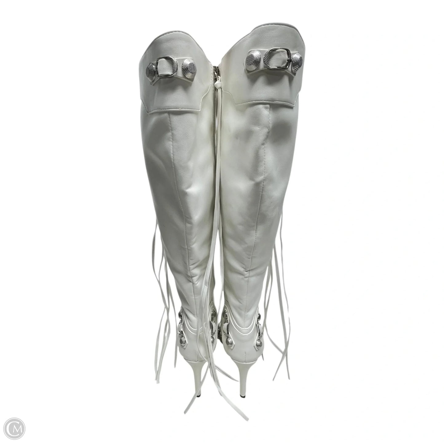 Boots Knee Heels By Azalea Wang In White, Size: 9