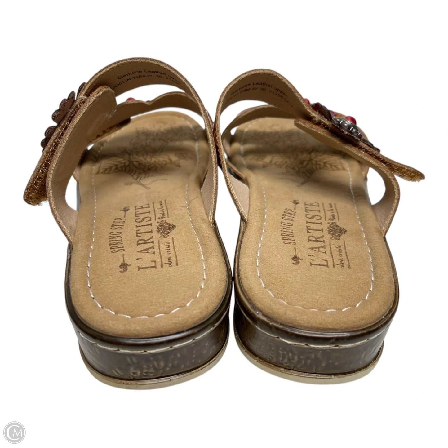 Sandals Heels Wedge By Spring Step In Multi-colored, Size: 5.5