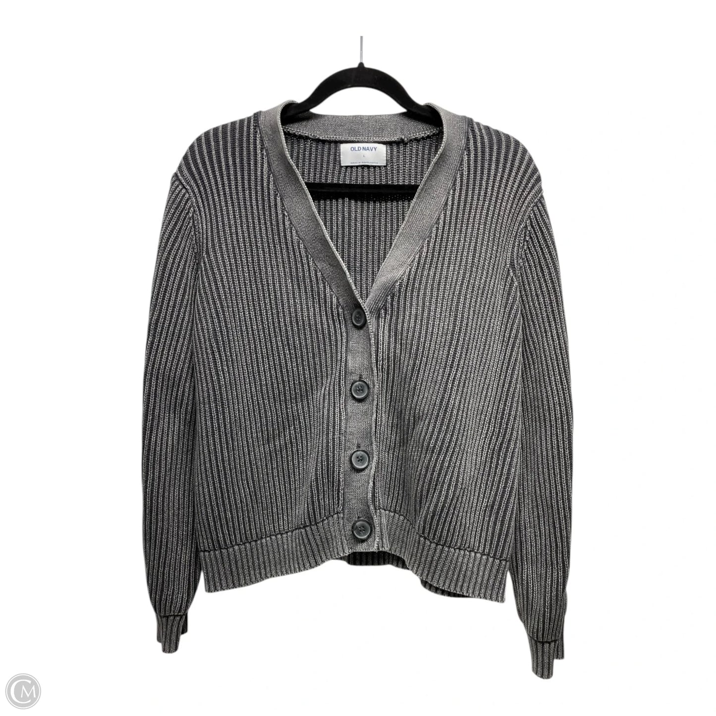 Sweater Cardigan By Old Navy In Grey, Size: L