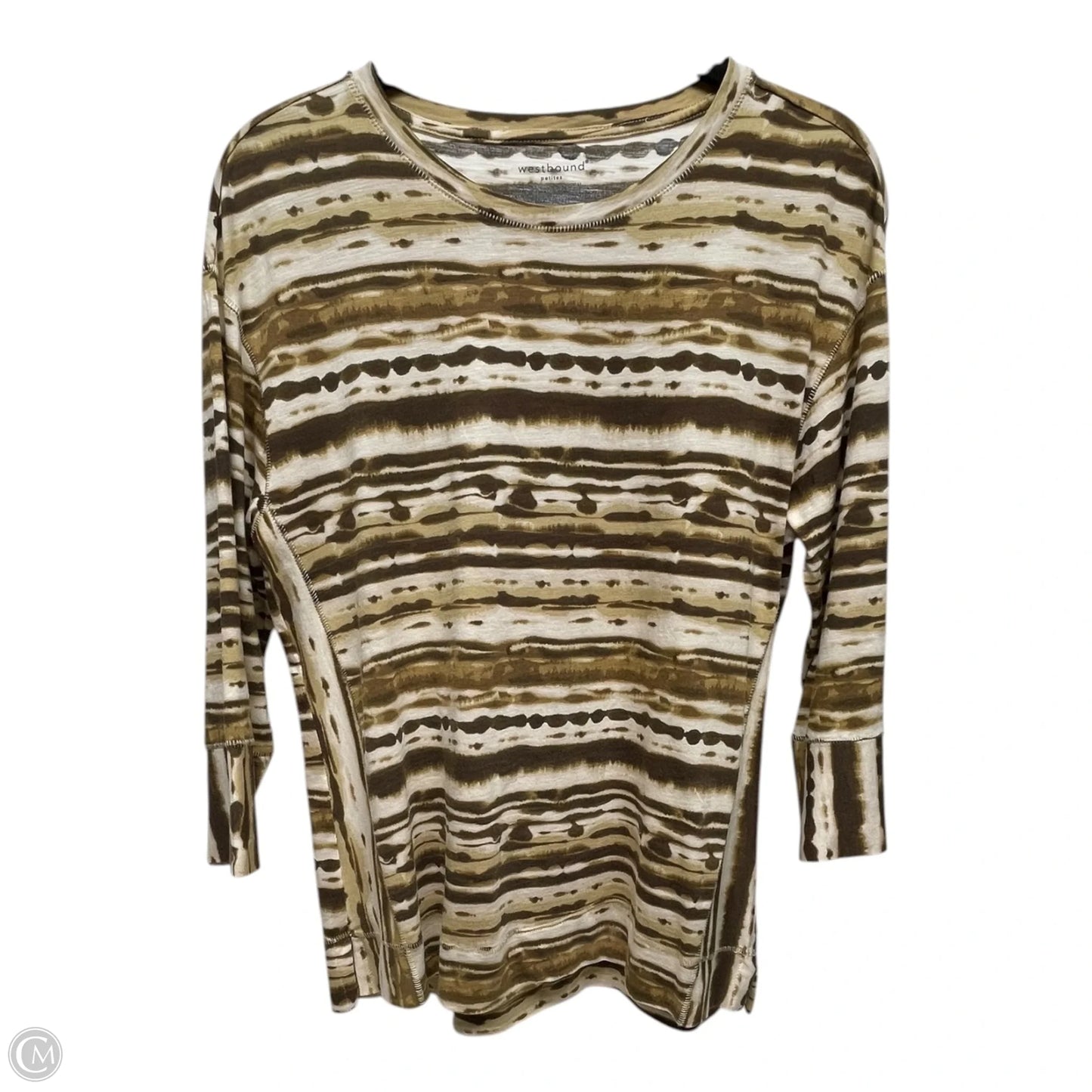 Top Long Sleeve By WESTBOUND In Tie Dye Print, Size: Mp