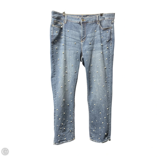 Jeans Straight By St Johns Bay In Blue Denim, Size: 18