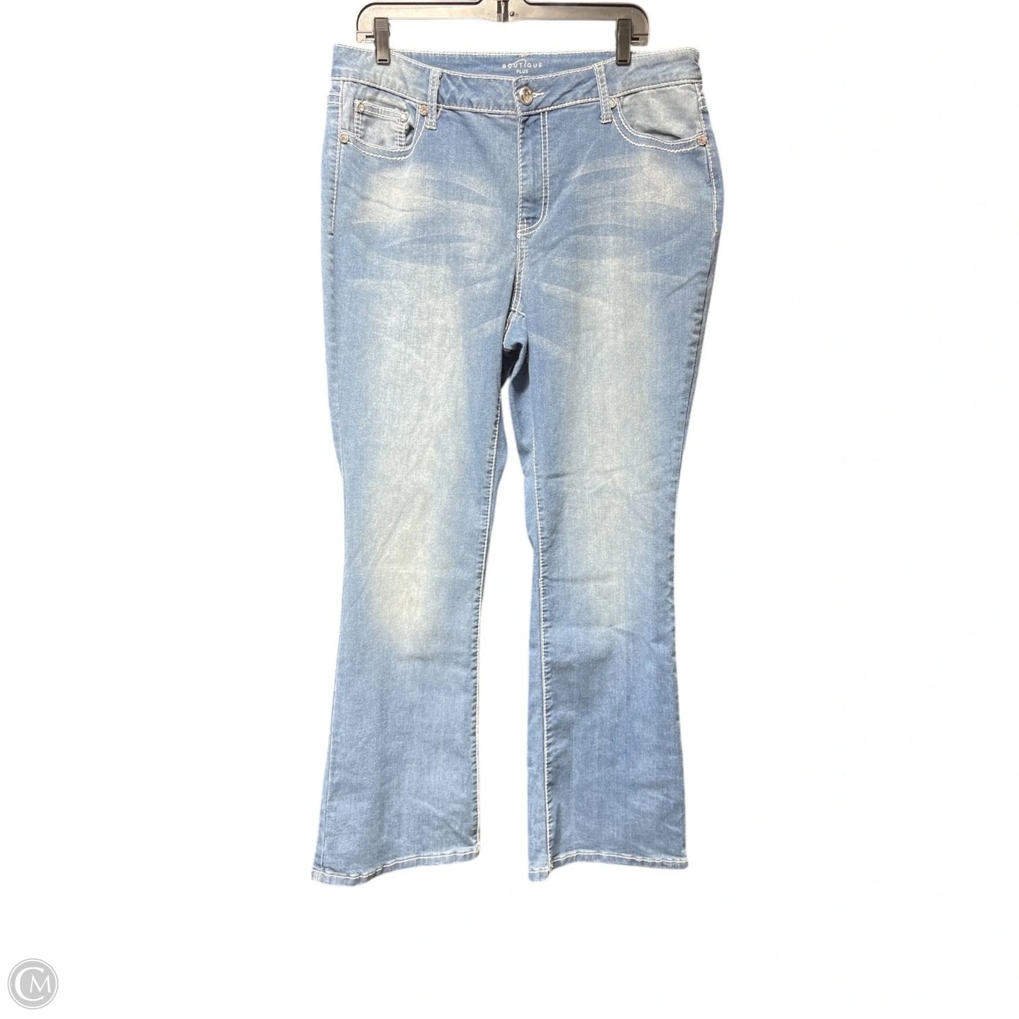 Jeans Boot Cut By Boutique + In Blue Denim, Size: 16