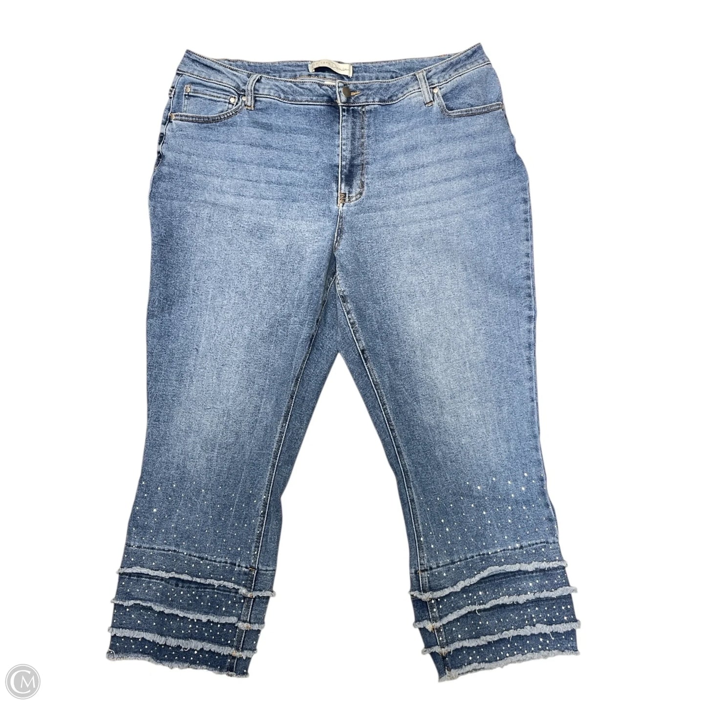Jeans Cropped By Cato In Blue Denim, Size: 18