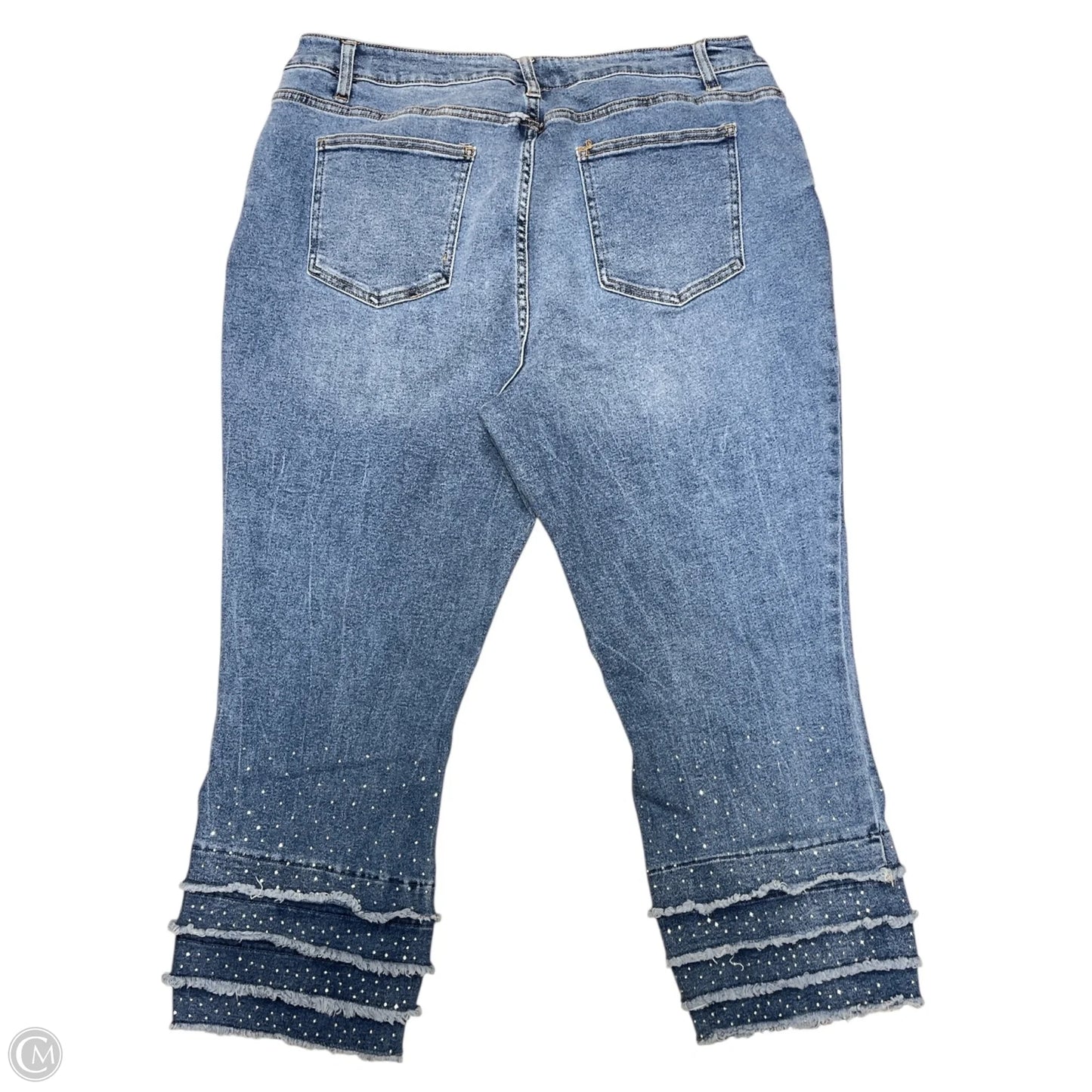Jeans Cropped By Cato In Blue Denim, Size: 18