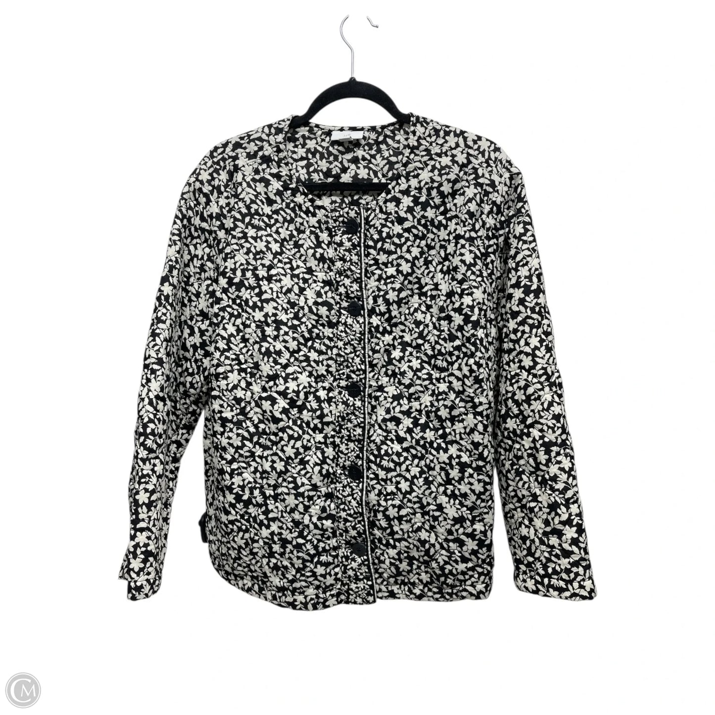 Jacket Puffer & Quilted By J. Jill In Black & White, Size: Xl