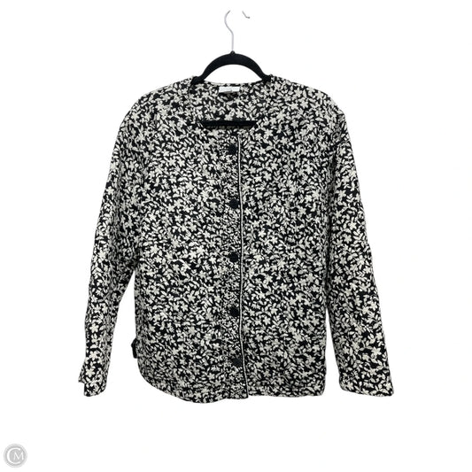 Jacket Puffer & Quilted By J. Jill In Black & White, Size: Xl