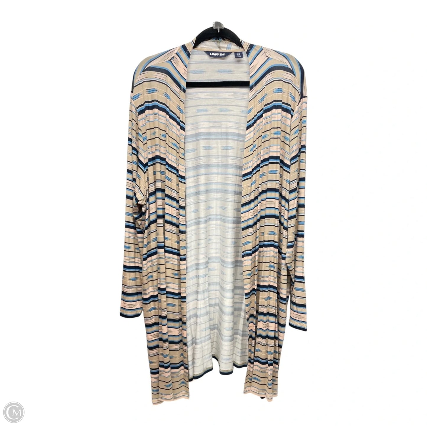 Cardigan By Lands End In Striped Pattern, Size: 2x