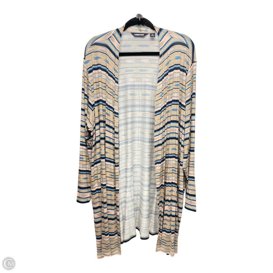 Cardigan By Lands End In Striped Pattern, Size: 2x