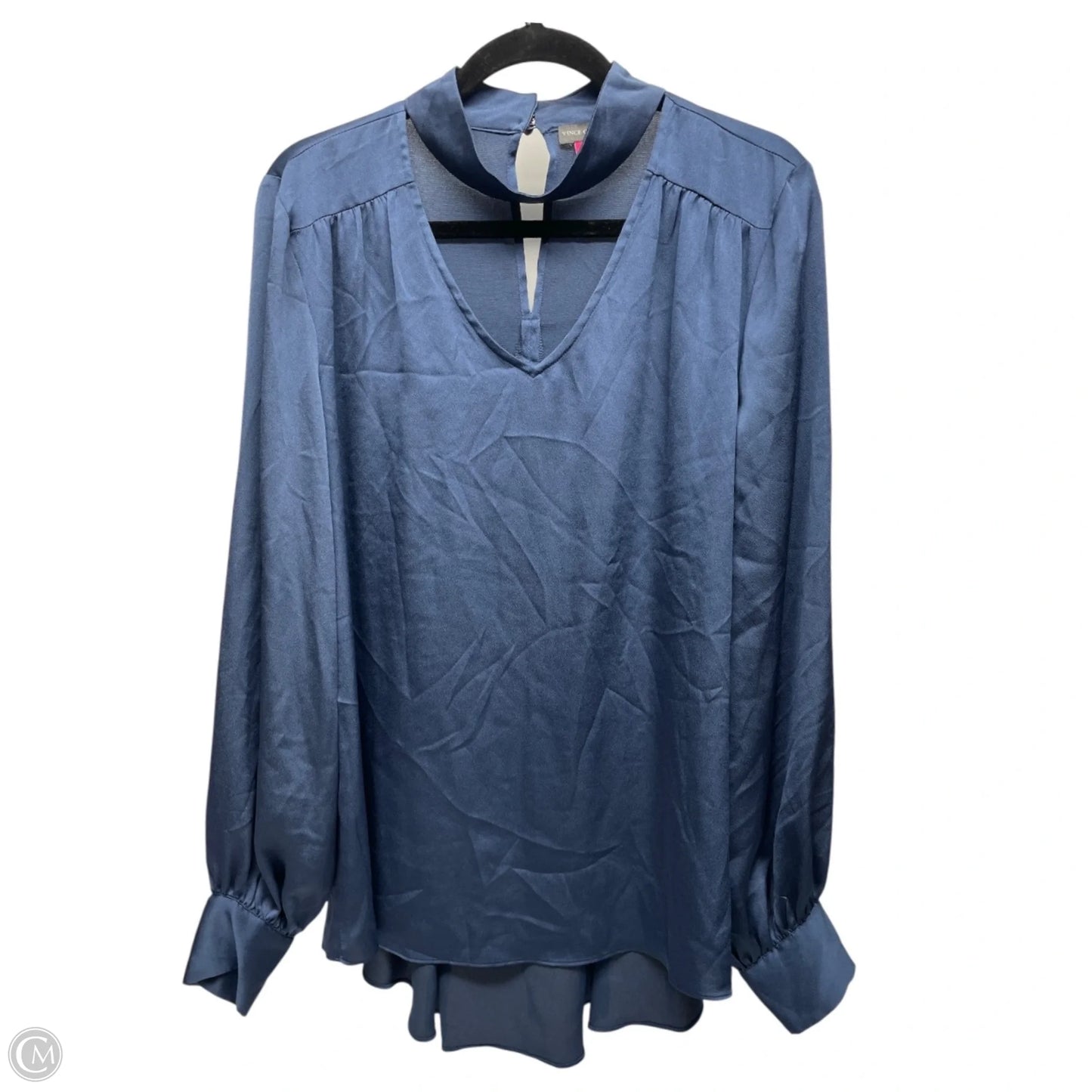 Top Long Sleeve By Vince Camuto In Blue, Size: M