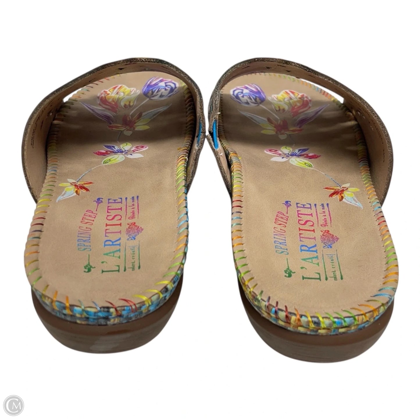 Sandals Flats By Spring Step In Tropical Print, Size: 6.5