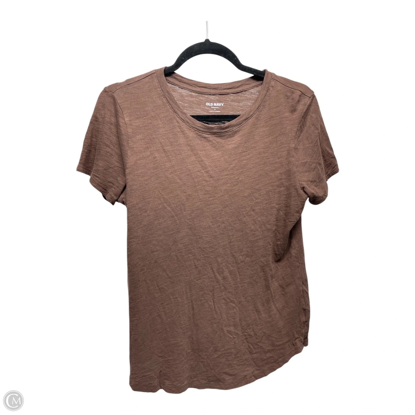 Top Short Sleeve Basic By Old Navy In Brown, Size: S