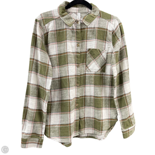 Top Long Sleeve By Zenana In Plaid Pattern, Size: S