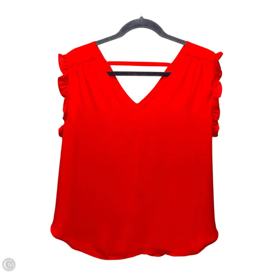 Top Short Sleeve By Versona In Red, Size: Xl