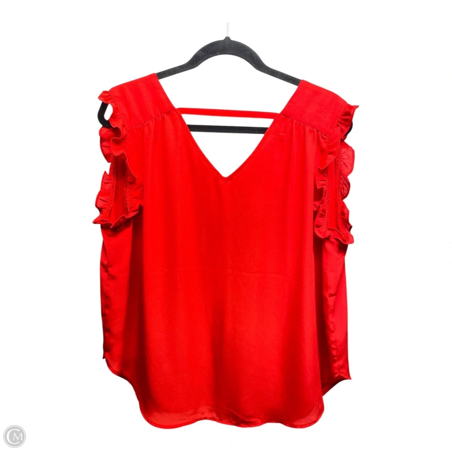 Top Short Sleeve By Versona In Red, Size: Xl