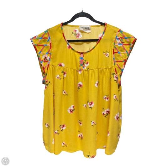 Top Sleeveless By Savanna Jane In Floral Print, Size: Xl