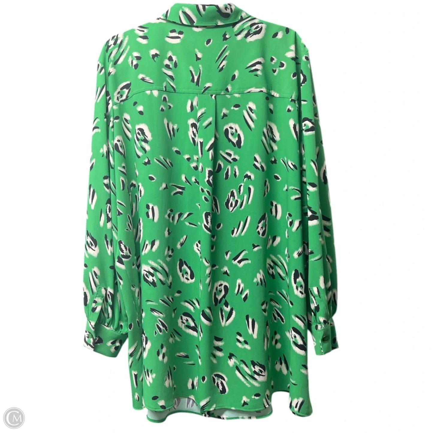 Blouse Long Sleeve By Investments In Leopard Print, Size: 2x