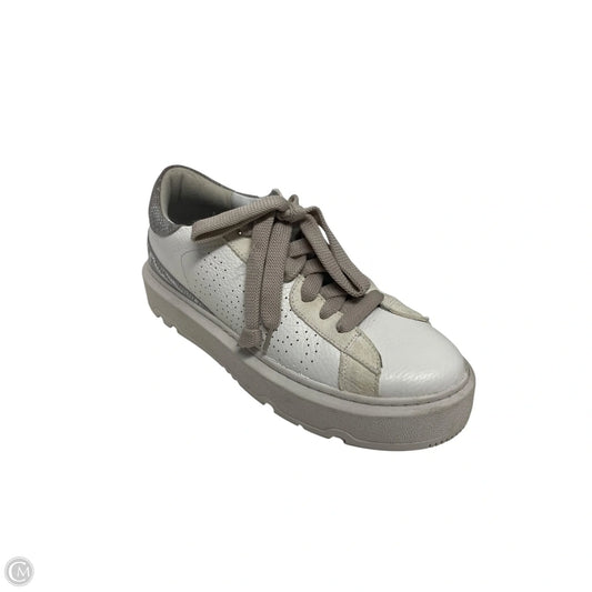 Shoes Sneakers Platform By P448 In Silver & White, Size: 8.5
