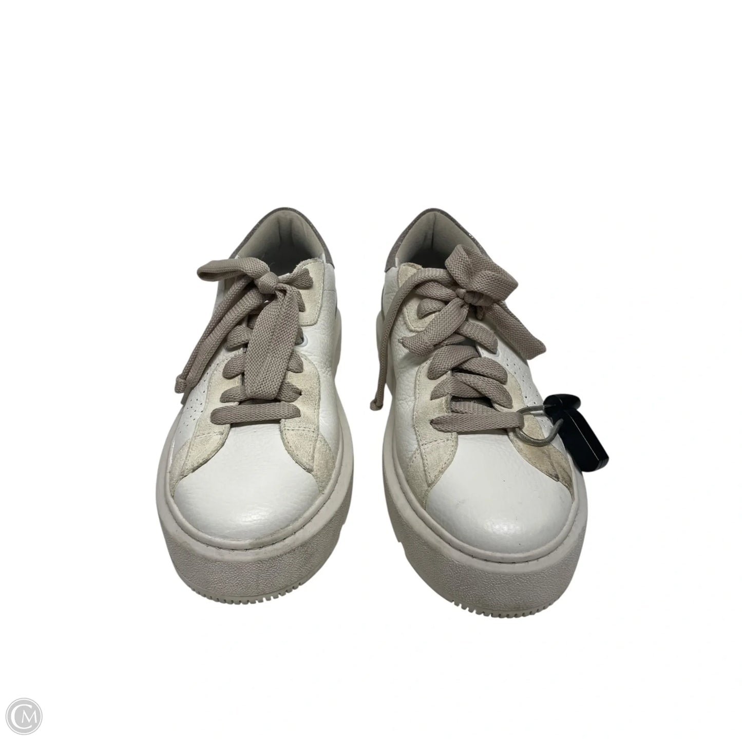 Shoes Sneakers Platform By P448 In Silver & White, Size: 8.5