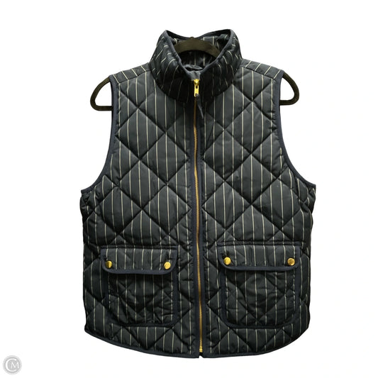 Vest Puffer & Quilted By J. Crew In Striped Pattern, Size: M