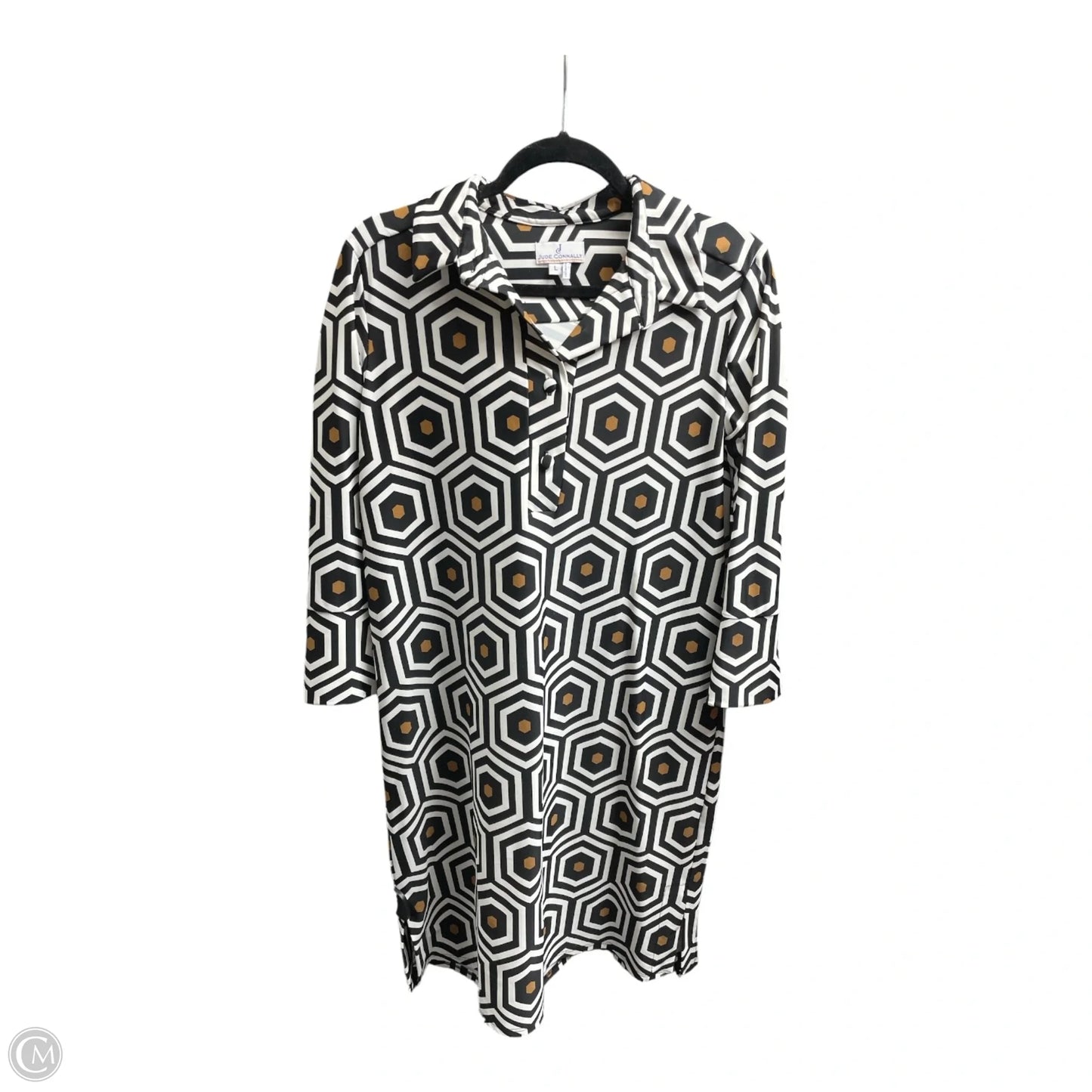 Dress Casual Short By Jude Connally In Geometric Pattern, Size: L