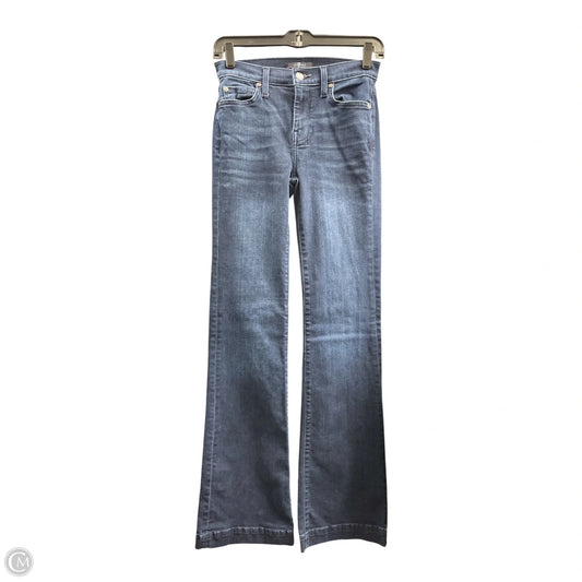 Jeans Flared By 7 For All Mankind In Blue Denim, Size: 2