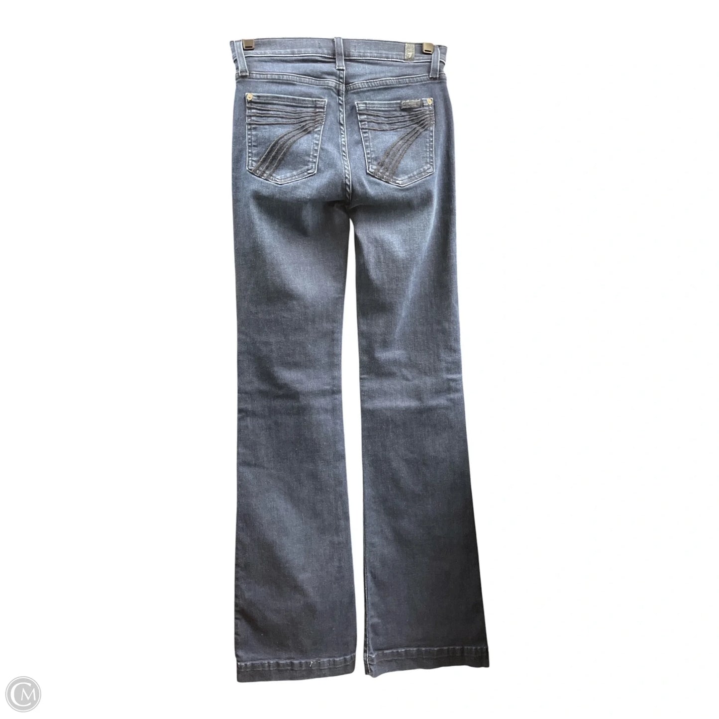 Jeans Flared By 7 For All Mankind In Blue Denim, Size: 2