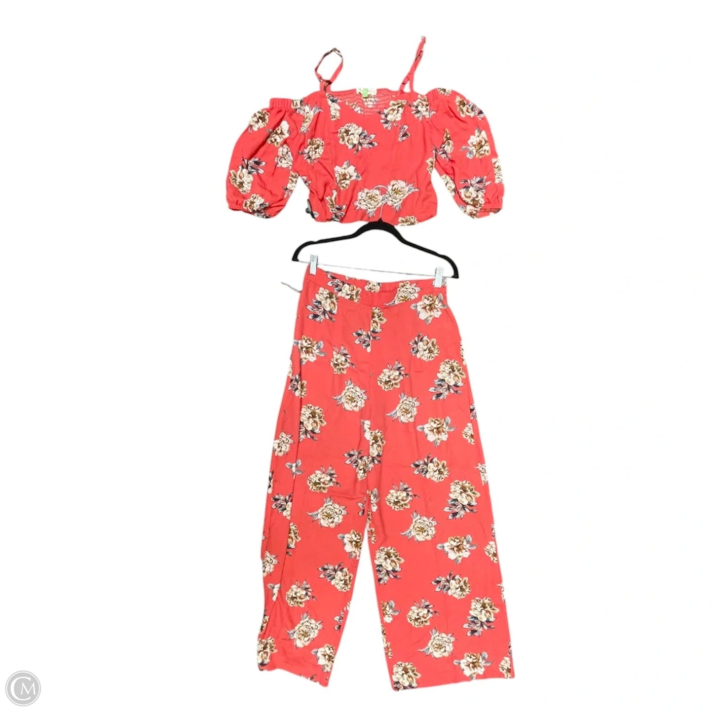 Pants Set 2pc By LIVE TO BE SPOILED In Floral Print, Size: M