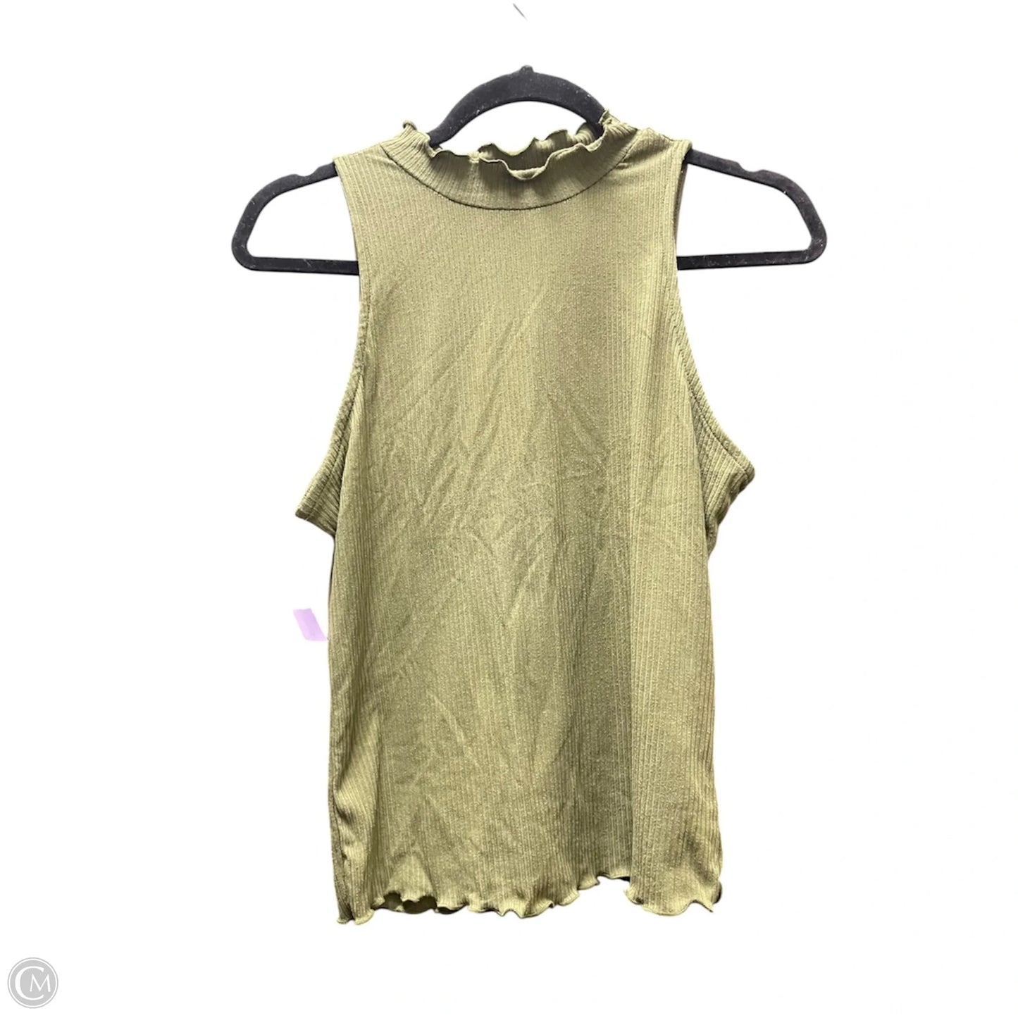 Top Sleeveless By Haute Monde In Green, Size: L