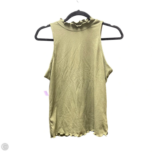 Top Sleeveless By Haute Monde In Green, Size: L