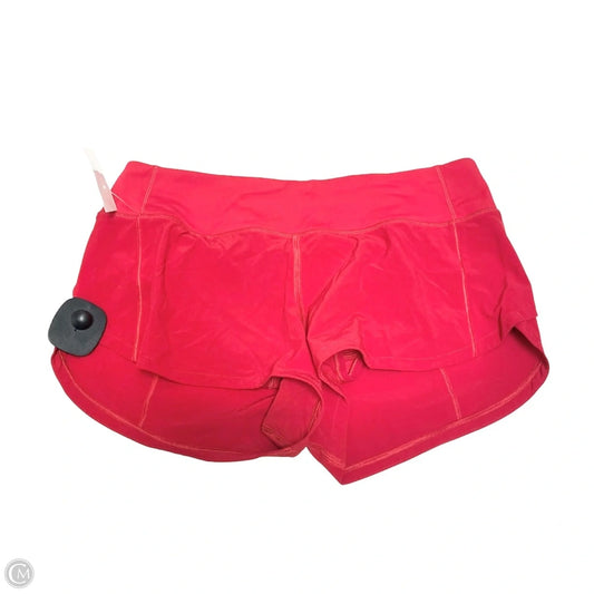 Athletic Shorts By Lululemon In Red, Size: 4