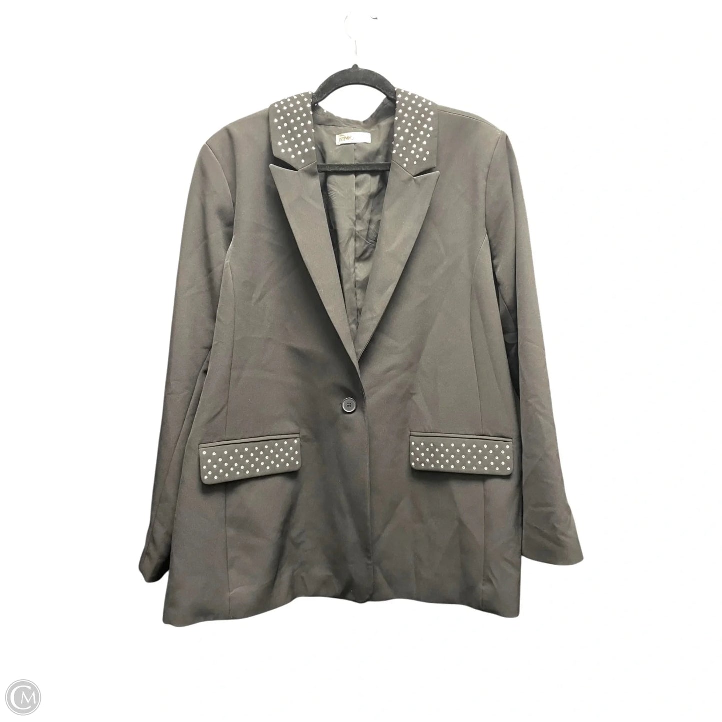 Blazer By Intempo In Black & Silver, Size: 2x